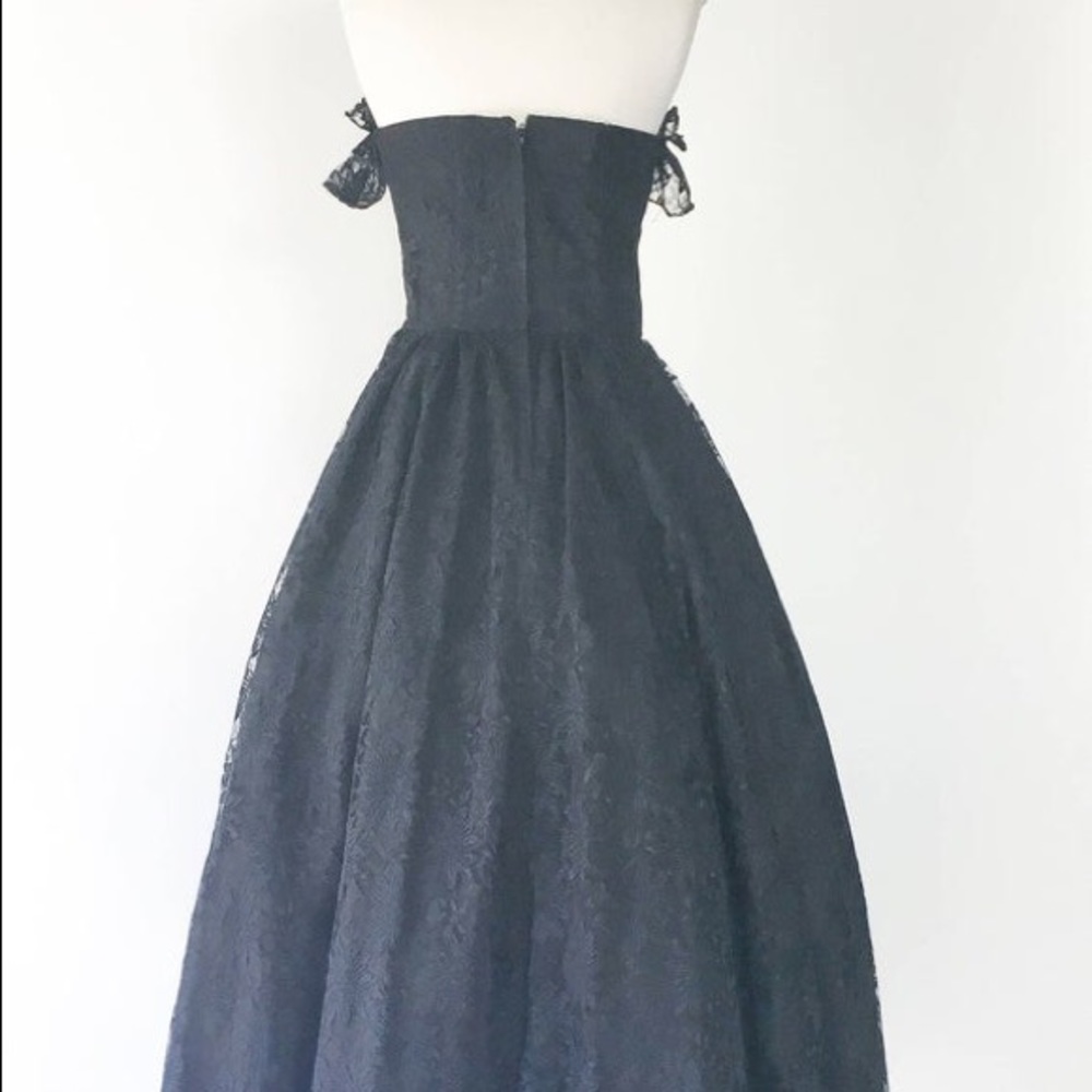 1980s does 1950s full length black dress! - Picture 5 of 5